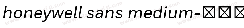 honeywell sans medium字体转换